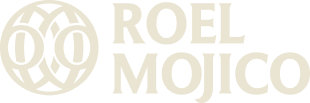 Roel Mojico official logo - white